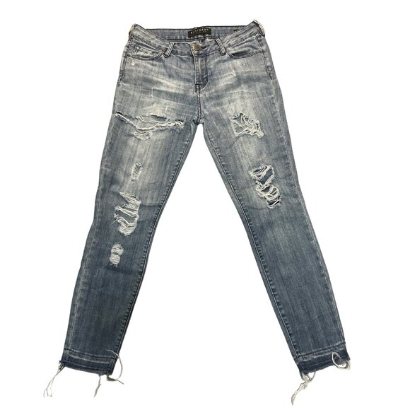 BULLHEAD Women's Size 26 Vintage Rip & Repair Jeans Distressed Skinny Casual Y2K - Picture 1 of 14